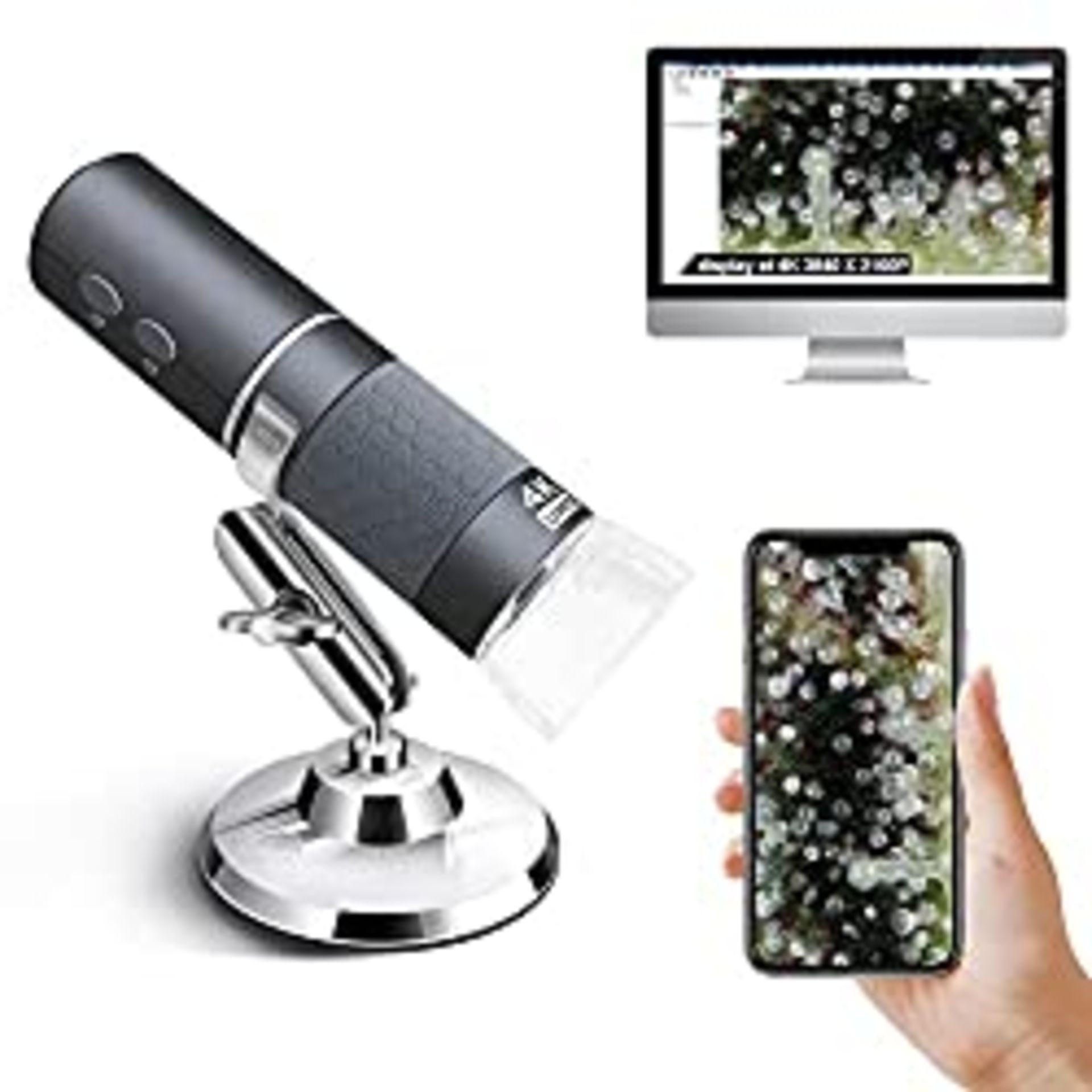 RRP £43.43 Ninyoon 4K WiFi Microscope for iPhone/Android PC - Image 2 of 4