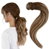 RRP £50.57 Easyouth Wrap Around Ponytail Hair Extensions Brown