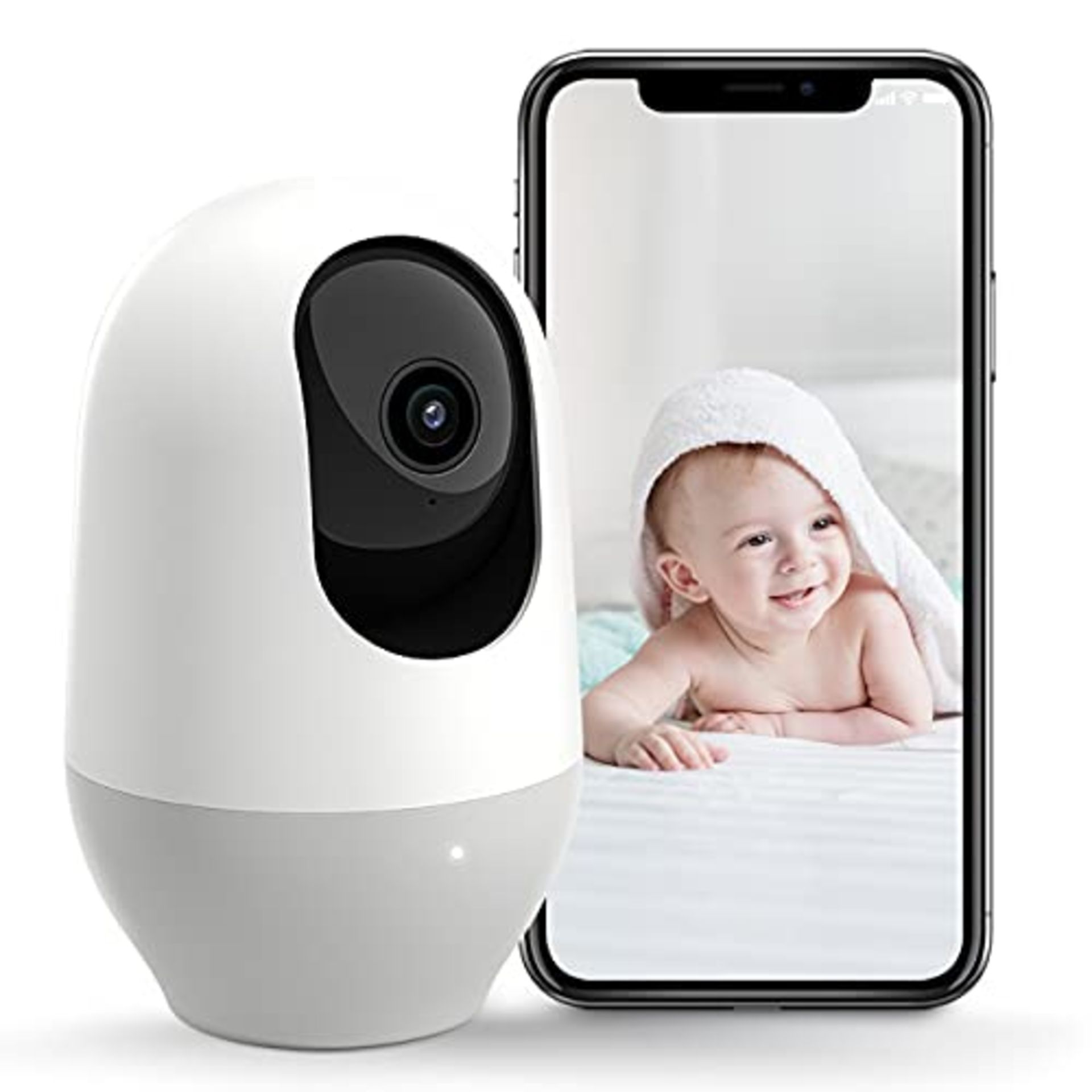 RRP £37.66 nooie Baby Monitor with Camera 360-degree WiFi Baby - Image 2 of 3