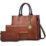 RRP £27.90 BestoU Handbags for Ladies Black Large Leather Purses