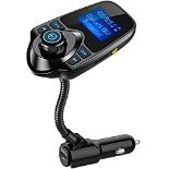RRP £20.54 Nulaxy Wireless In-Car Bluetooth FM Transmitter Radio