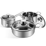 RRP £38.80 Saucepan Set 6 Pieces