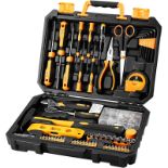 RRP £45.65 DEKO Tool Kit Set Box Home Repair DIY Tools Basic Hand