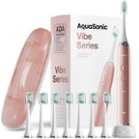 RRP £45.61 Aquasonic Vibe Series Ultra Whitening Toothbrush ADA