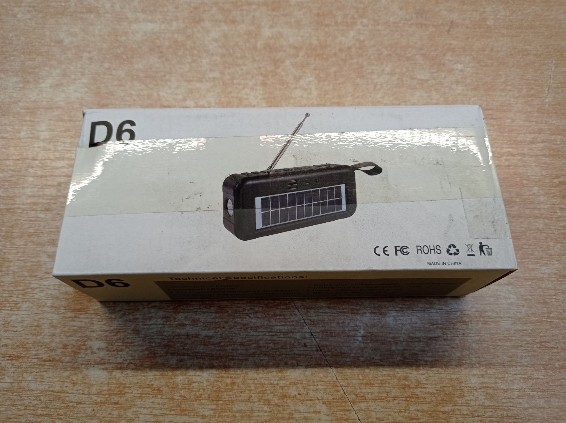 RRP £20.17 ASHATA Solar Bluetooth Speaker FM Radio - Image 2 of 2