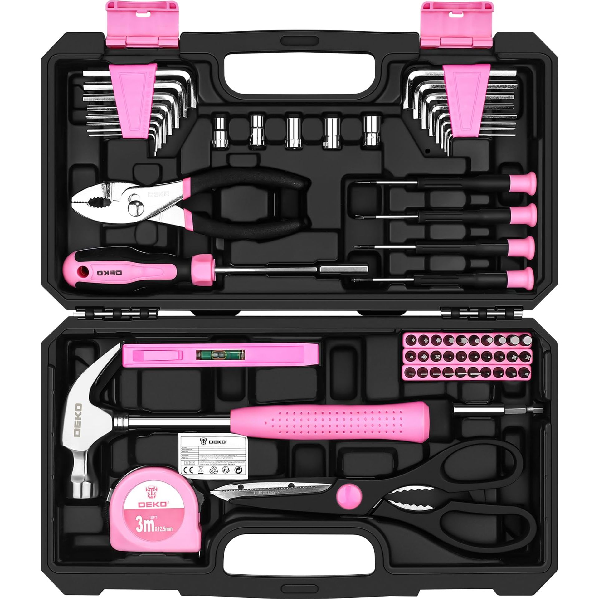 RRP £22.82 Pink Tool Kit DEKO Tool Set
