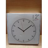 RRP £14.82 12 Inch Wall Clock Silent Large Wall Clocks for Living