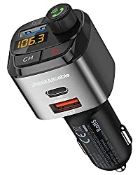RRP £22.82 UNBREAKcable Bluetooth FM Transmitter Car Radio Adapter