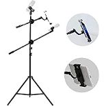 RRP £25.92 Microphone Stand Metal Mic Stand with 2 Microphone