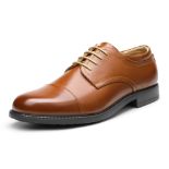 RRP £37.66 Bruno Marc Men's Formal Dress Shoes Derbys Downing-01 Brown Size 9 UK/10 US