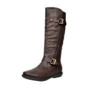RRP £42.22 DREAM PAIRS Women's Trace Brown Faux Fur-Lined Knee