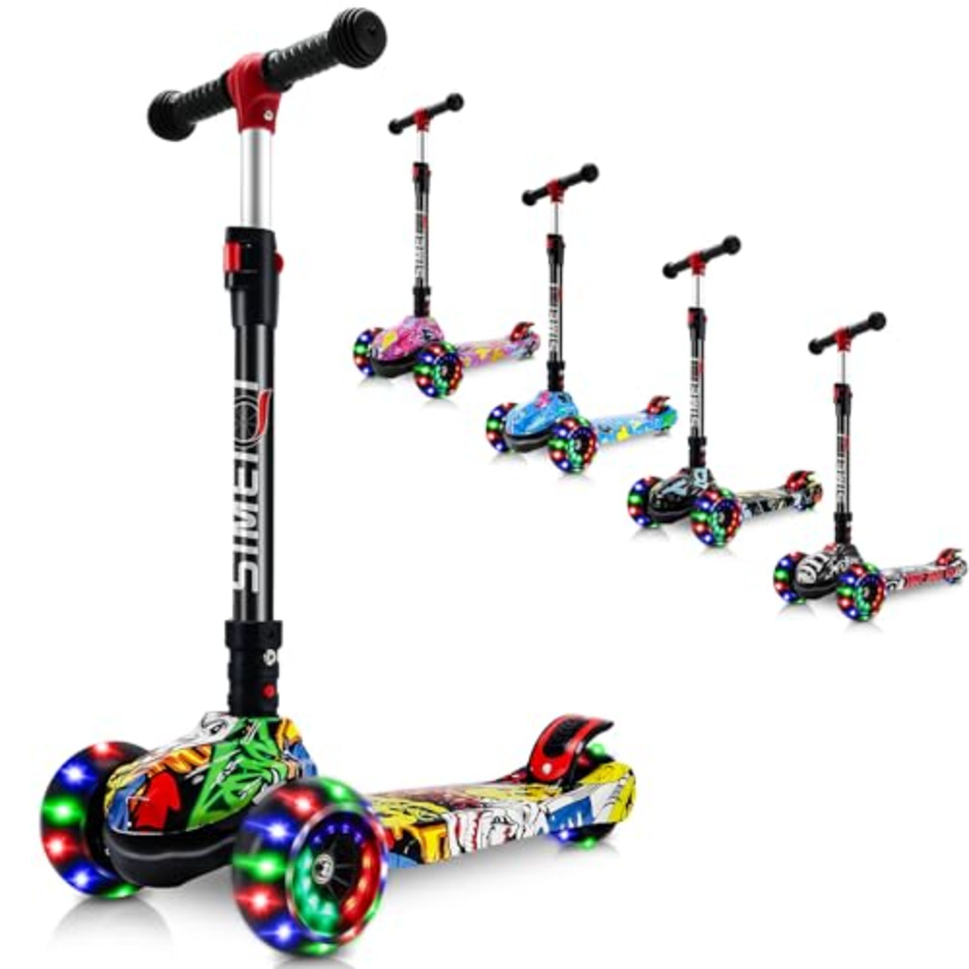 RRP £50.22 3 Wheels Kids Scooter for Boys Girls Ages 3-12 Years