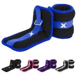 RRP £23.96 Xn8 Neoprene Ankle Weights Strap 0.5kg-3kg Pair Legs