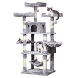 RRP £103.84 JISSBON Cat Tree Tower 170cm Cat Scratching Post with Condos