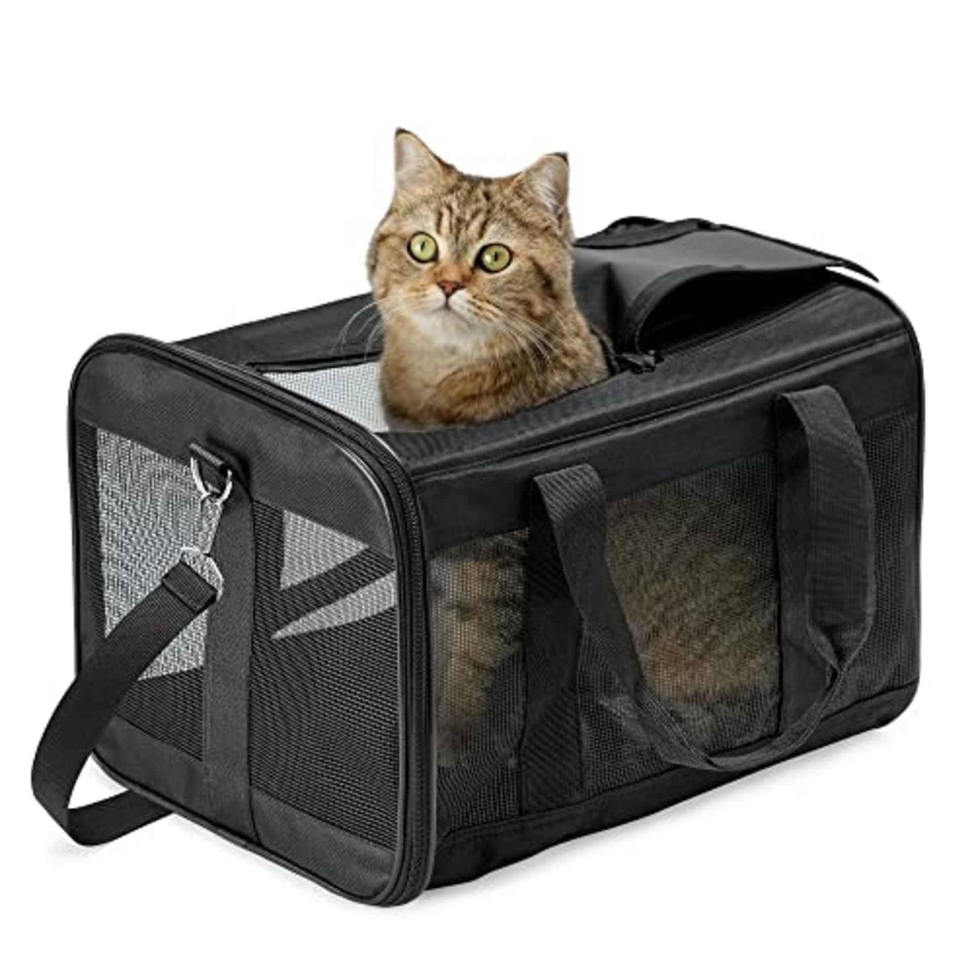 RRP £21.63 HITSLAM Pet Carrier Cat Carrier Soft Sided Pet Travel Carrier for Cats