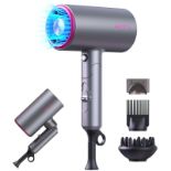 RRP £27.39 Pretfy Travel Hair Dryer with Diffuser