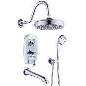 RRP £191.50 Delnet Concealed Shower System Antique Brass Shower