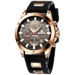 RRP £35.89 MEGALITH Mens Watches Chronograph Waterproof Watches