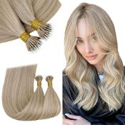 RRP £55.58 RUNATURE Blonde Nano Hair Extensions Human Hair Highlight
