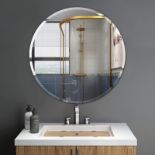 RRP £29.67 Warmiehomy Round Wall Mirror Bathroom Mirror Frameless