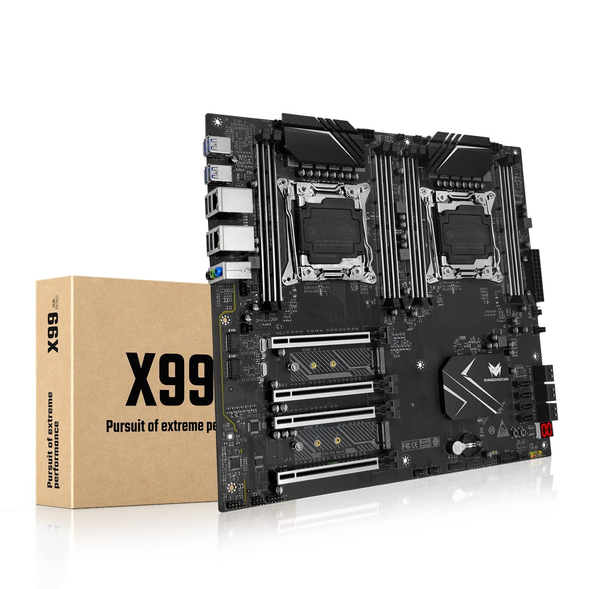 RRP £65.31 SHANGZHAOYUAN X99 P4 Motherboard LGA 2011-3 Motherboard for E5 V3/V4