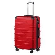 RRP £77.62 COOLIFE Hard Shell Suitcase with TSA Lock and 4 Spinner