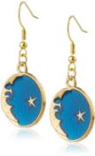 RRP £12.26 Dangle Earrings for Women Fashion Moon and Star Earrings