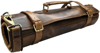 RRP £113.53 Rustic Town Genuine Leather Chef Knife Roll All Purpose Chef Knives Bag Roll