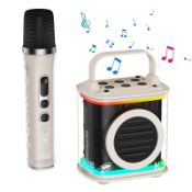 RRP £41.09 Mini Karaoke Machine with 1 Wireless Microphone
