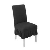 RRP £27.39 Waiter Tree Chair Cover 4 Pcs Black Dining Chair Covers