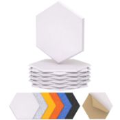 RRP £26.25 12 Pack Self-adhesive Hexagon Acoustic Panels
