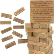 RRP £21.67 HiCWX Ice Breaker Questions Tumbling Tower Game