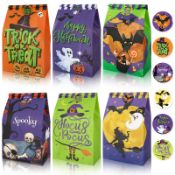 RRP £14.50 AnyDesign 48Pcs Halloween Party Treat bags with Stickers