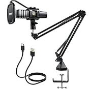 RRP £37.66 TONOR Cardioid Condenser Computer PC Mic with Arm Stand