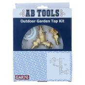 RRP £30.81 AB Tools Outdoor Tap Kit Brass Self Cut Tap Hose Pipe
