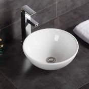 RRP £56.96 Modern Round Countertop Basin Sink Ceramic Vessel Bowl