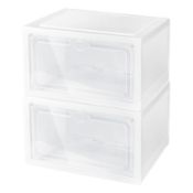 RRP £29.55 keilend 2 Pack Magnetic Clear Shoe Storage Box