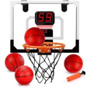 RRP £39.39 STAY GENT Mini Basketball Hoop for Kids with Electronic Score Record