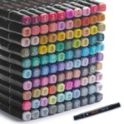RRP £25.34 Alcohol Markers 100 Colors Art Markers for Drawing