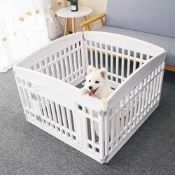 RRP £68.97 Pet Playpen Foldable Gate for Dogs Heavy Plastic Puppy