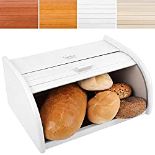 RRP £26.54 Creative Home White Wooden Bread Bin | 40 x 27.5 x 18.5 cm