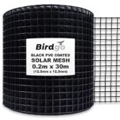 RRP £54.55 Birdgo 30m Black PVC Coated Solar Proofing Bird Mesh