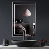 RRP £52.50 YOSHOOT Frameless Bathroom Mirror Wall Mounted