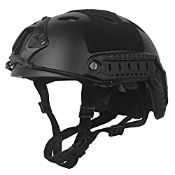 RRP £55.85 LOOGU Fast PJ Base Jump Protective Helmet with 12-in-1 Headwear(BK)