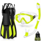 RRP £22.69 Odoland Snorkel Set with Wide View Diving Mask