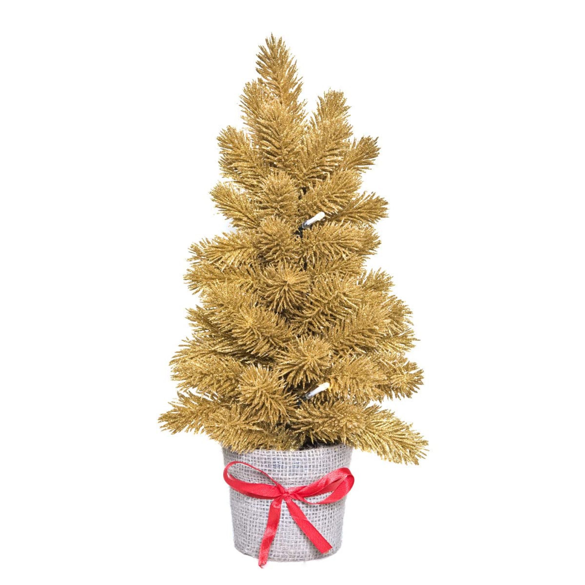 RRP £9.12 Greenbrokers Artificial Mini Gold Christmas Tree with