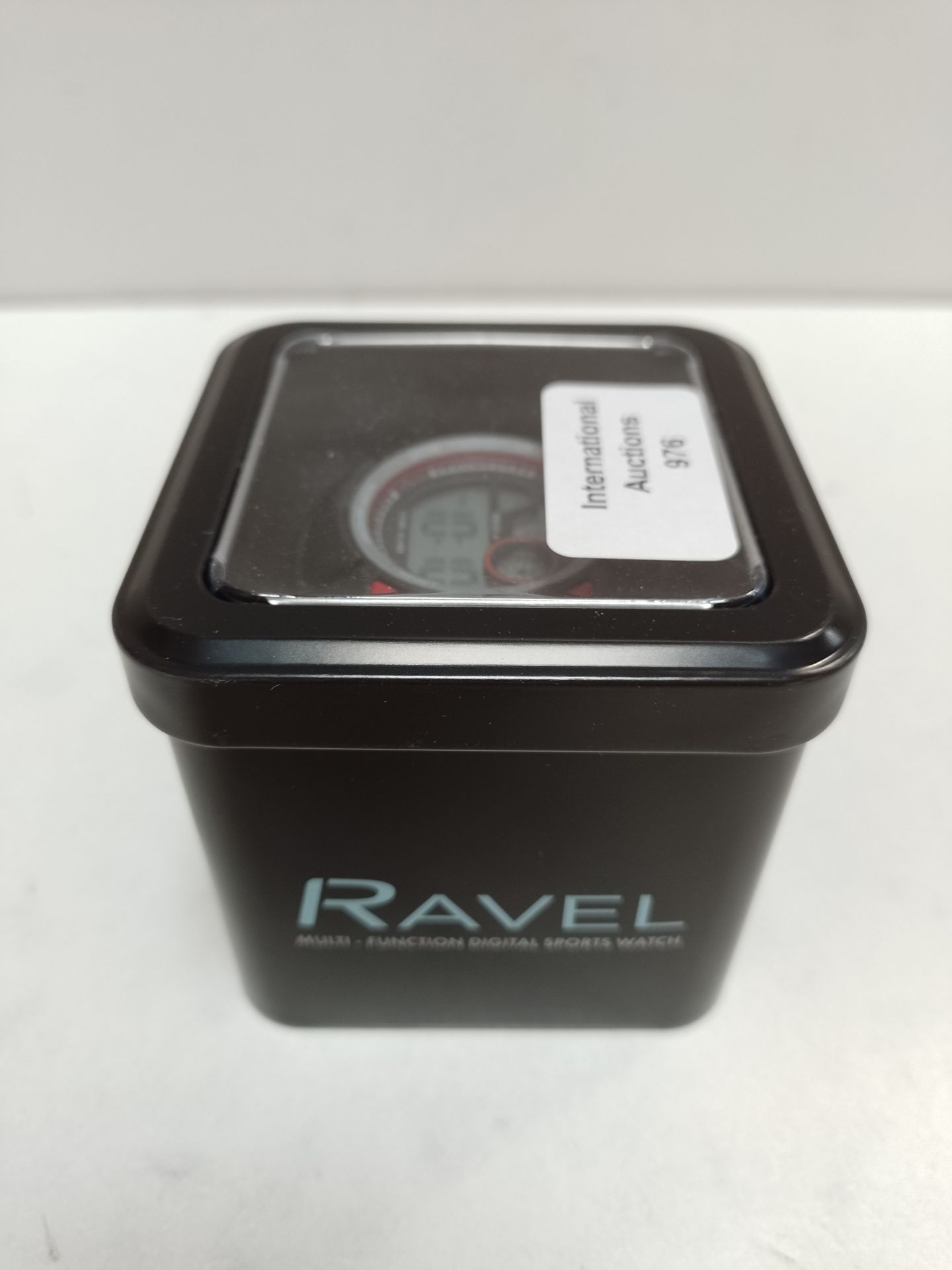 RRP £11.40 Ravel - Mens Round 3ATM Digital Quartz Watch with Light - RDG.14.11 - Black/Red - Image 2 of 2