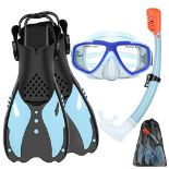 RRP £22.81 KUYOU Snorkel Set Kids with Flippers