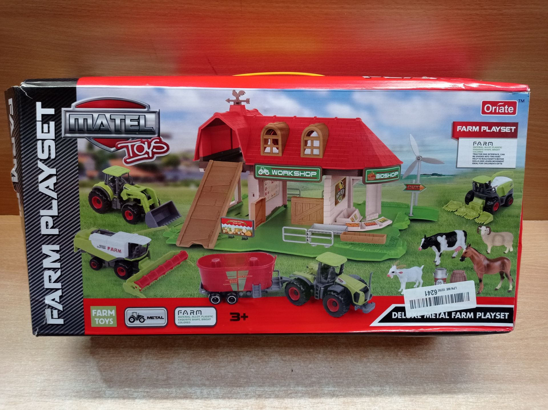 RRP £26.06 Oriate Toy Barn Farm House with Tiny Farm Animals - Image 2 of 2
