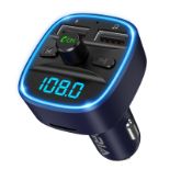 RRP £14.07 Upgraded Bluetooth 5.3 FM Transmitter for Car with Dual USB Charging